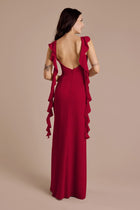 Vivienne Chiffon A-Line Dress in Apple