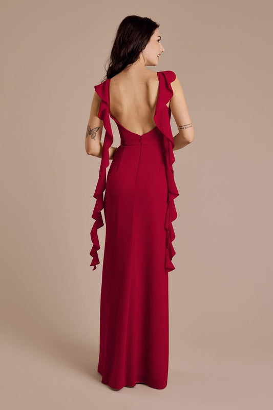 Vivienne Chiffon A-Line Dress in Apple