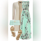 Eliza J Dresses | Eliza J Pleated Maxi Dress | Color: Gray/Green | Size: 10