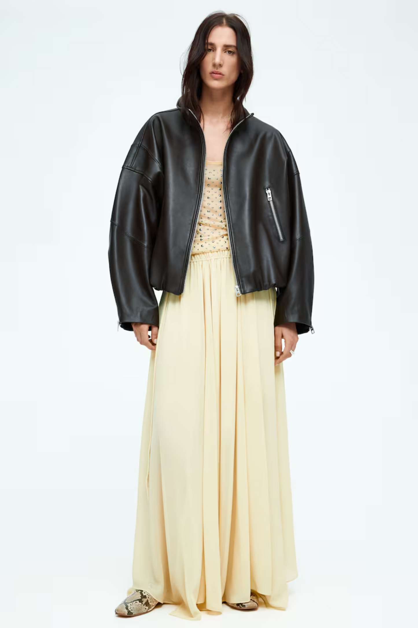 Circular chiffon skirt