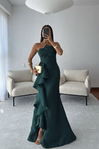 Margot Chiffon Strapless Gown