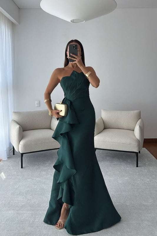Margot Chiffon Strapless Gown