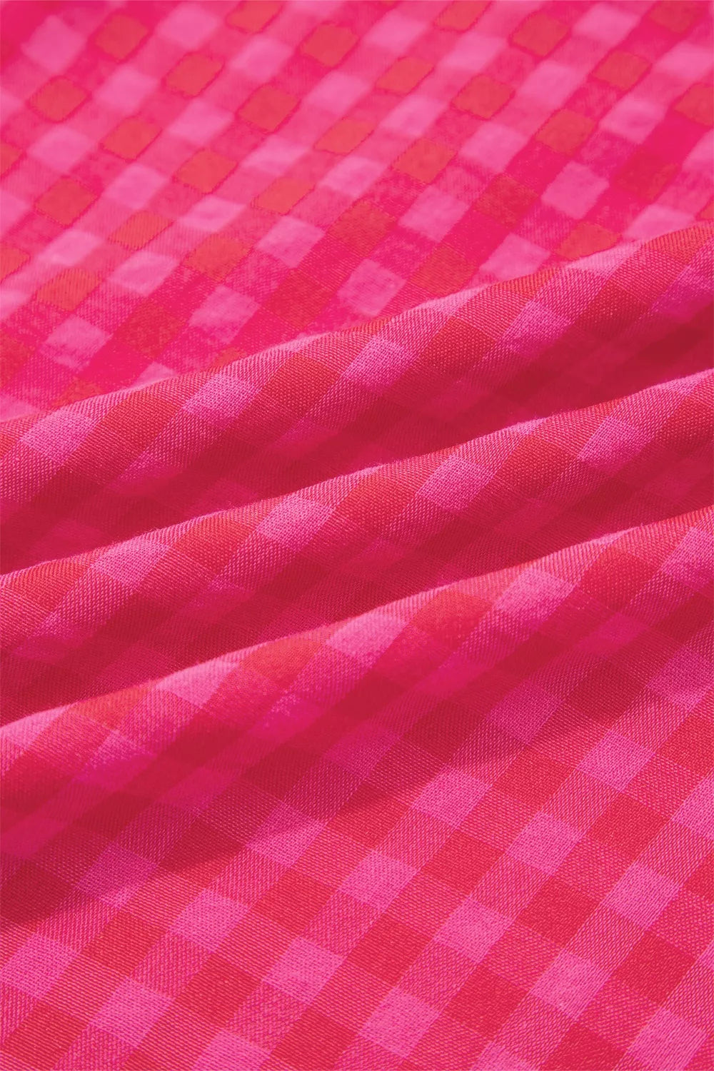 Deep Rose Margot Plaid Midi Dress in Deep Rose