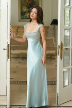 Valentina Patchwork Rhinestone Maxi Dress
