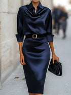 Margot Satin Midi Dress