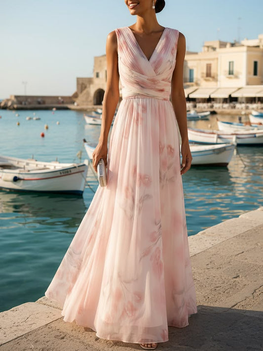 Arabella Floral Chiffon Gown