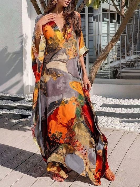 Neck Maxi Dresses Isadora Gauze Maxi Dress