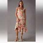 Arabella Square Neck Tiered Ruffle Dress