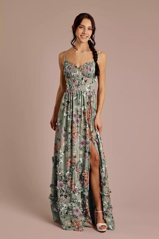 Isadora Ruffled Chiffon Dress