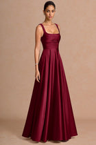 Azazie Azaria Merlot Maxi Dress