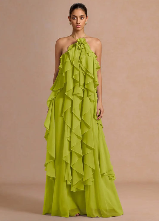 Montana Lemon Green Maxi Dress