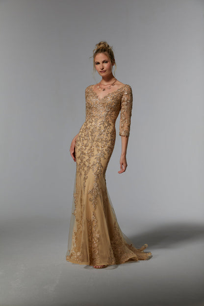 Navy Madeline Navy Long Formal Dress