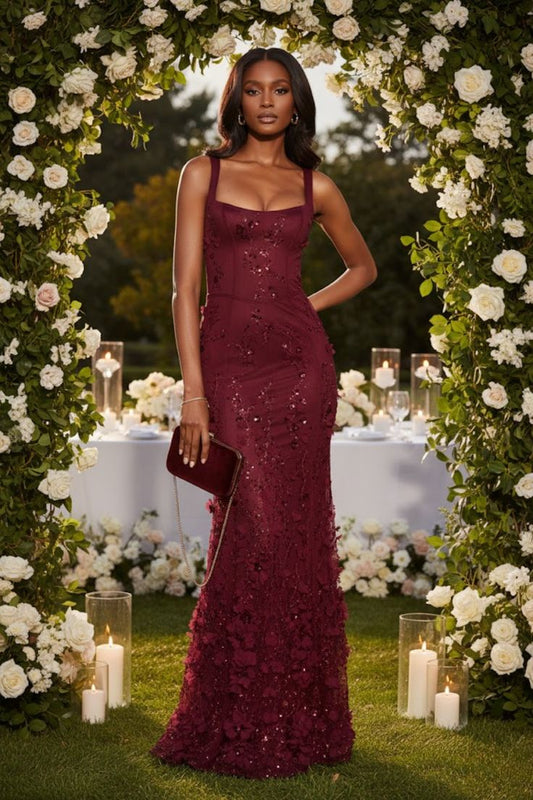 Margot Appliqué Corset Gown