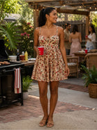 Margot Floral Linen Sundress
