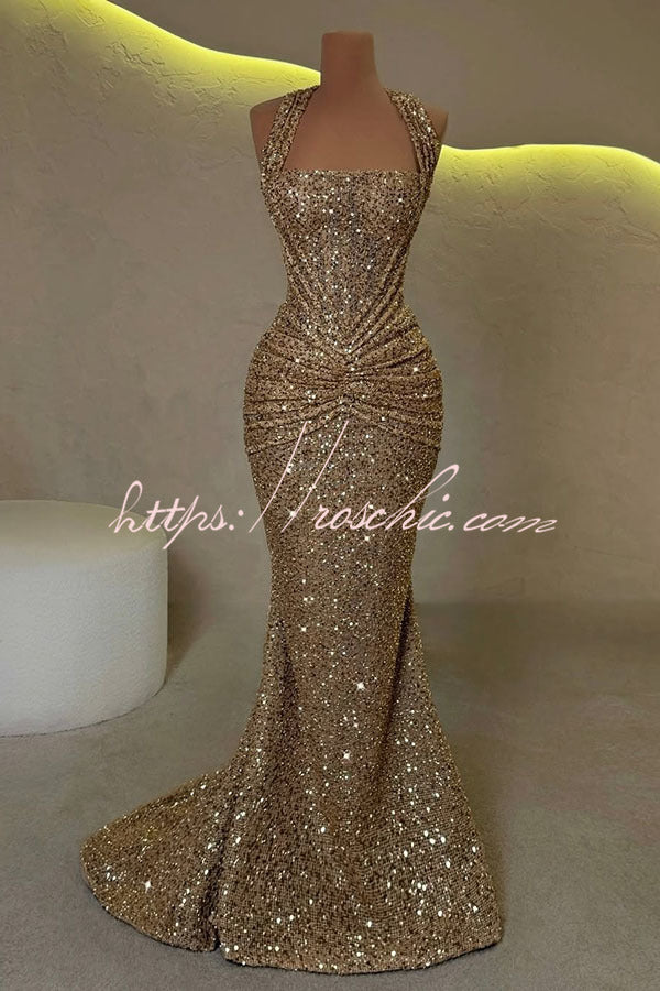 up Drape Flare Maxi Dress Velda Sequin Halter Maxi Dress