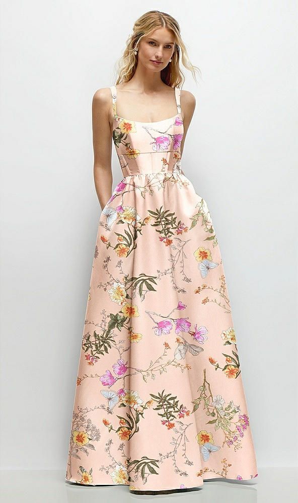 Arabella Floral Satin Maxi Dress