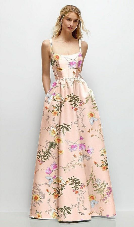 Arabella Floral Satin Maxi Dress