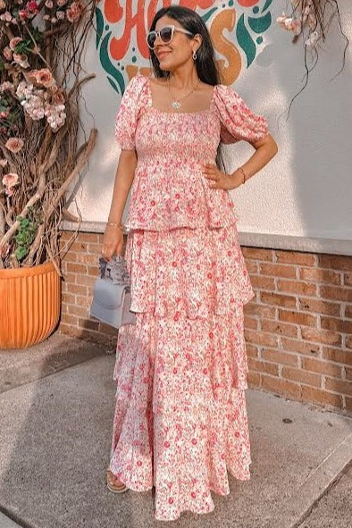 Margot Floral Ruffle Maxi Dress
