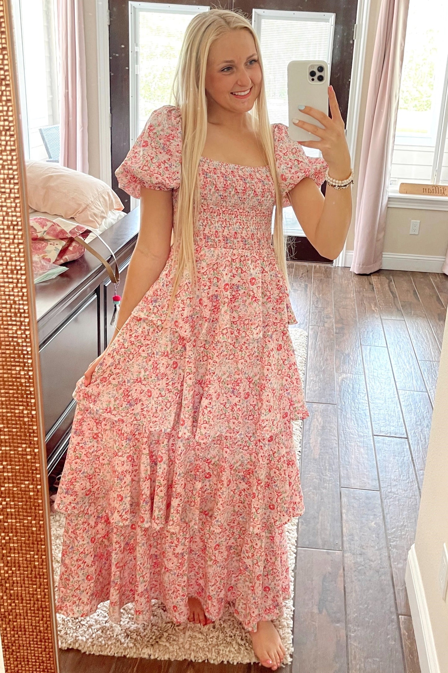 Margot Floral Ruffle Maxi Dress