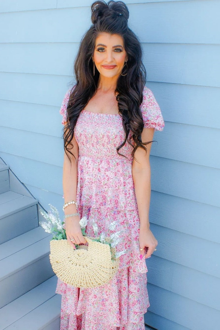 Margot Floral Ruffle Maxi Dress