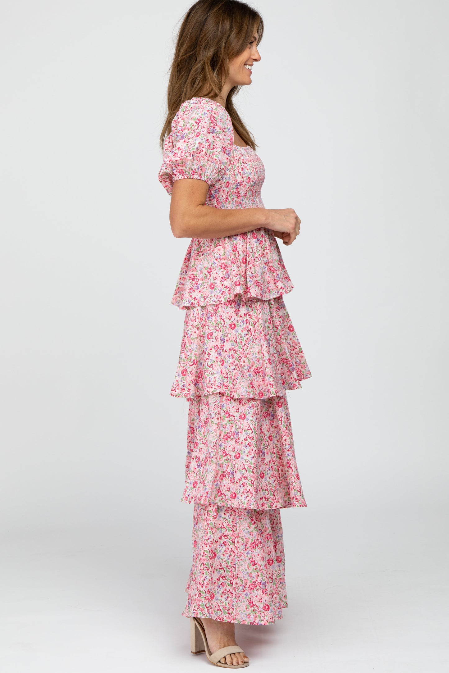 Margot Floral Ruffle Maxi Dress