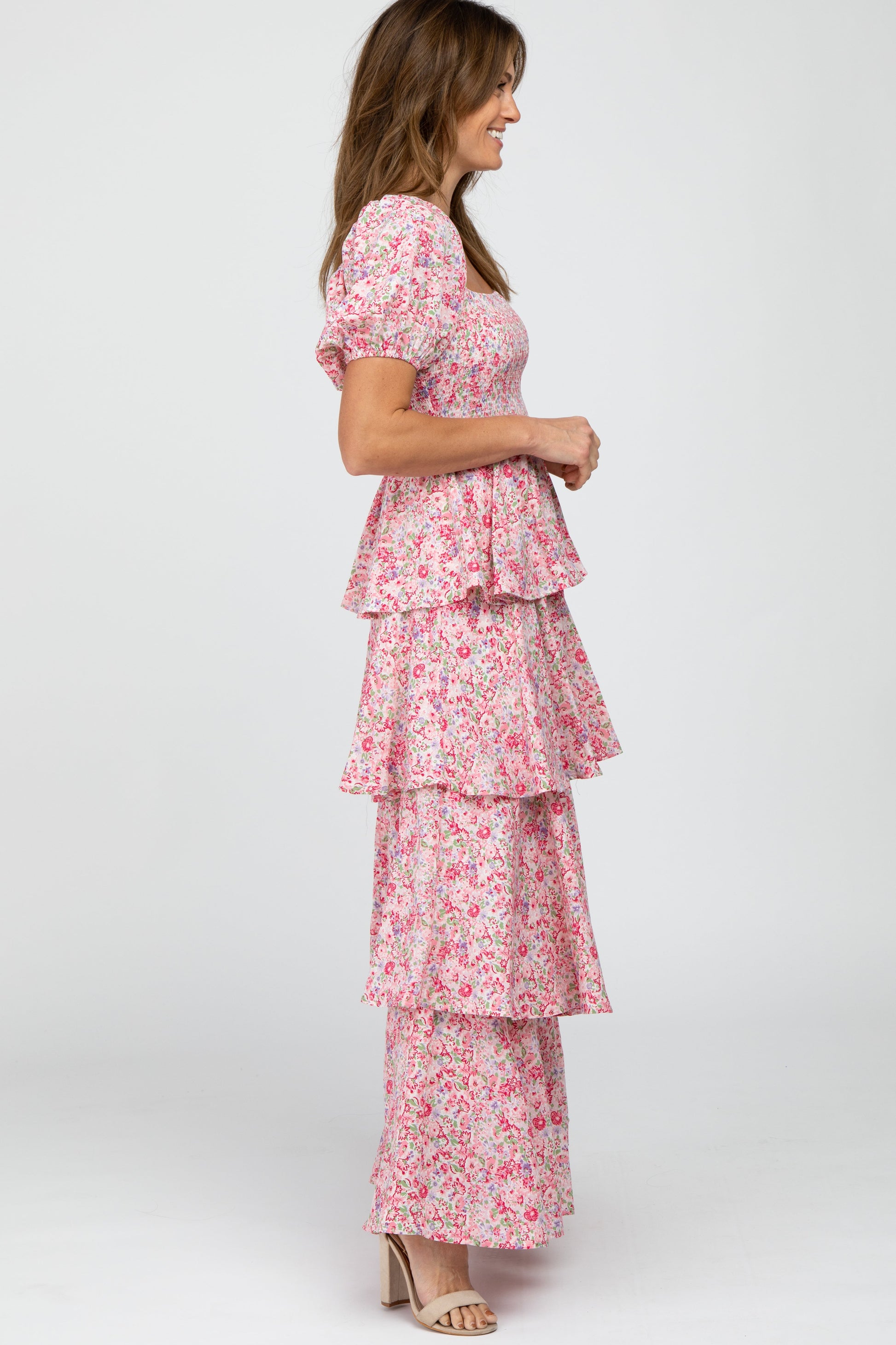Margot Floral Ruffle Maxi Dress
