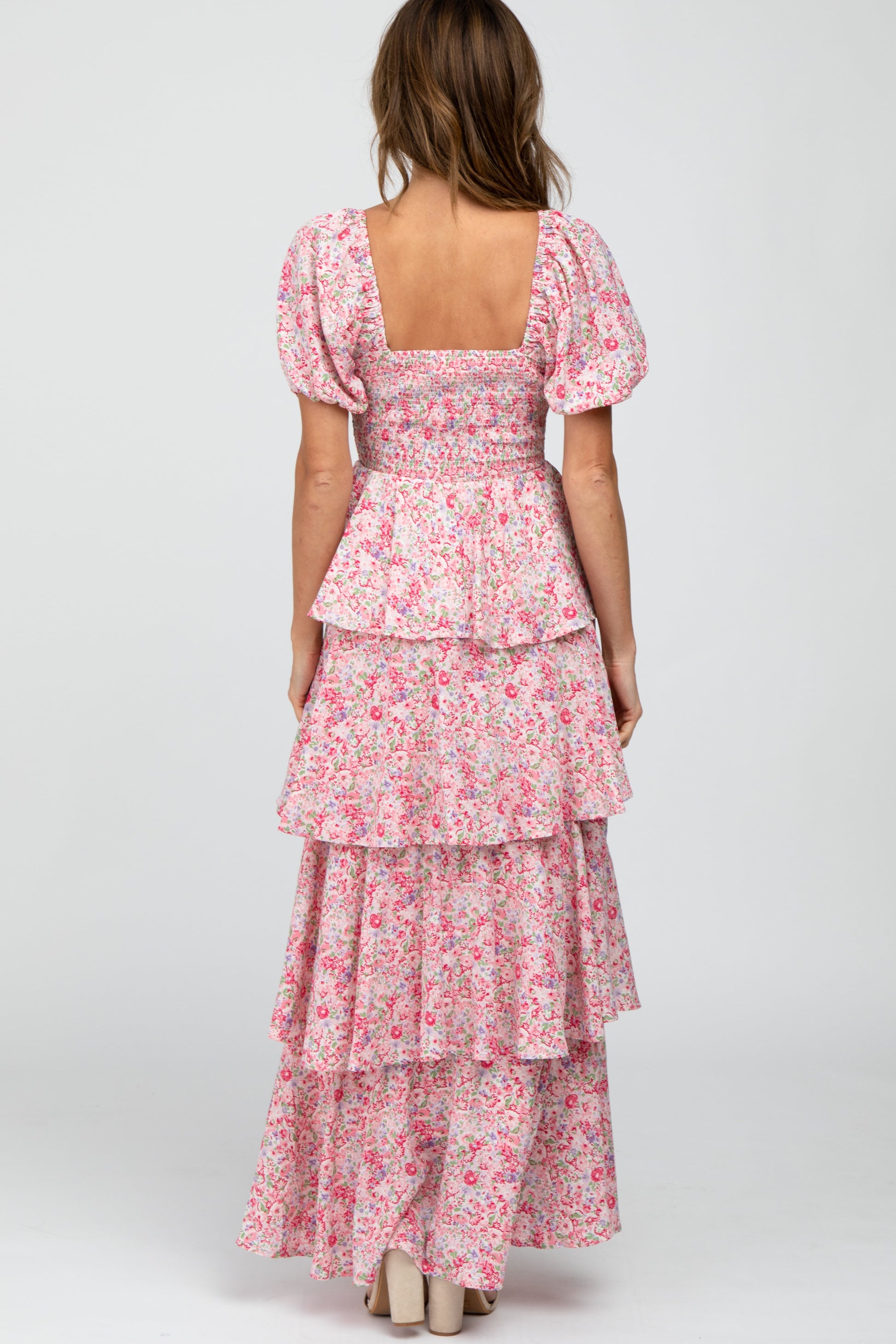 Margot Floral Ruffle Maxi Dress