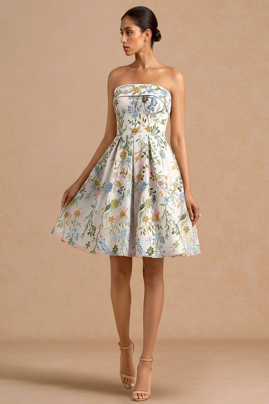 Azazie Evangeline White Mini Dress