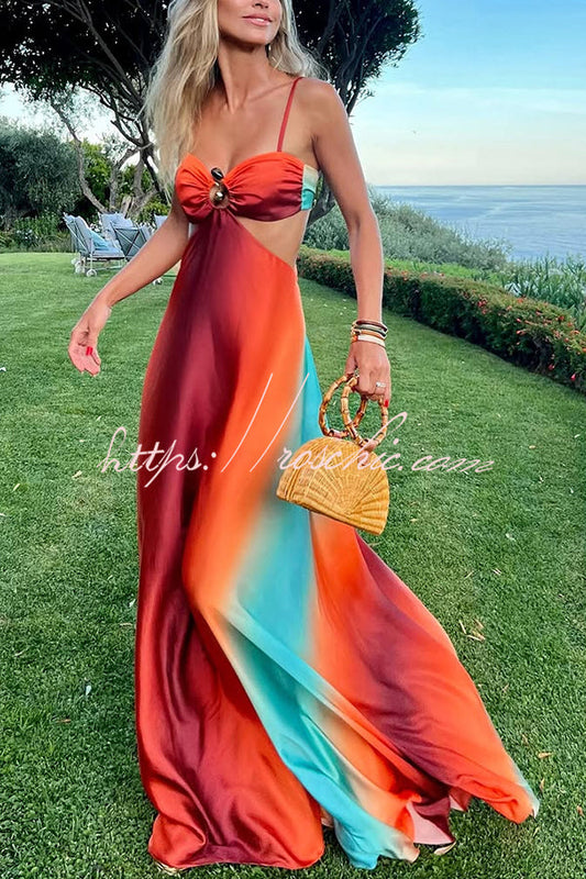 up Vacation Maxi Dress Vivienne Printed Cutout Maxi Dress