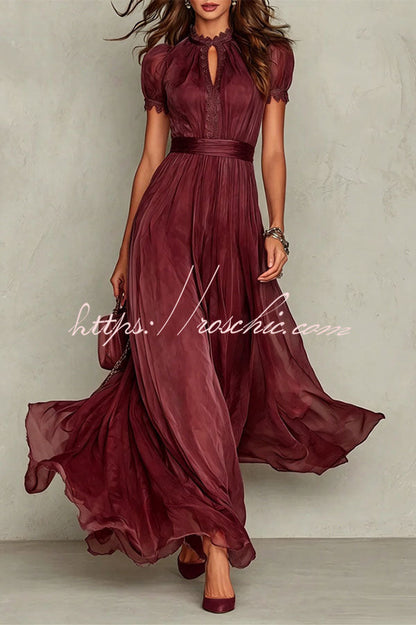 Purple Arabella Chiffon Maxi Dress