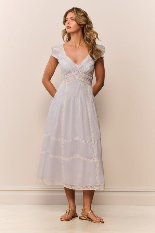 Suvi Heritage Midi Dress - BABY BLUEBELL / XXS