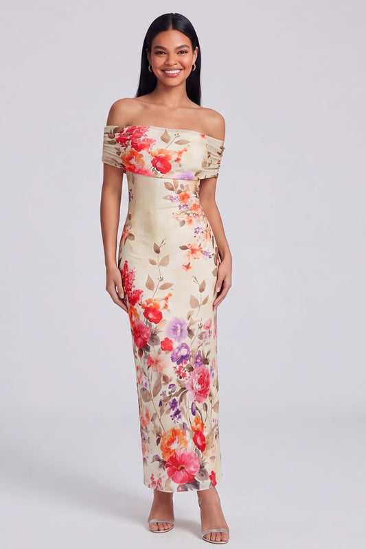 Margot Off-Shoulder Ruched Maxi Dress
