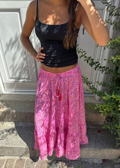 Valentina Gold Foil Maxi Skirt