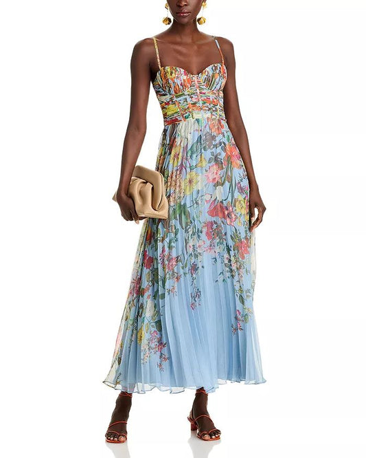 AQUA Pleated Floral Guest of Dress - Exclusive | Bloomingdale's Women