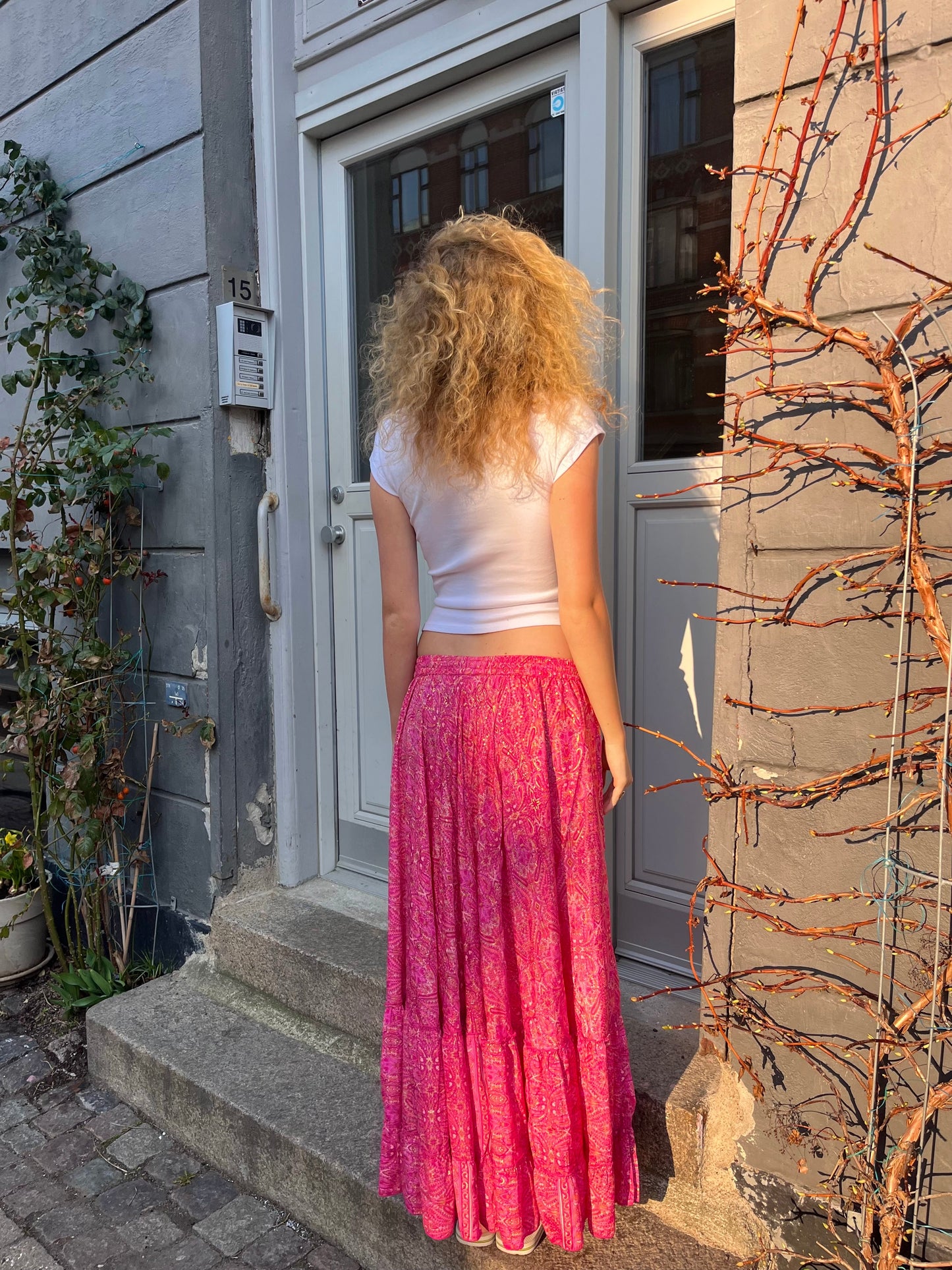 Valentina Gold Foil Maxi Skirt
