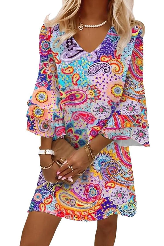 Margot Bell Sleeve Mini Dress