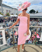 Vivienne Pink Midi Cocktail Dress