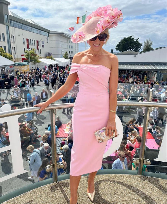 Vivienne Pink Midi Cocktail Dress