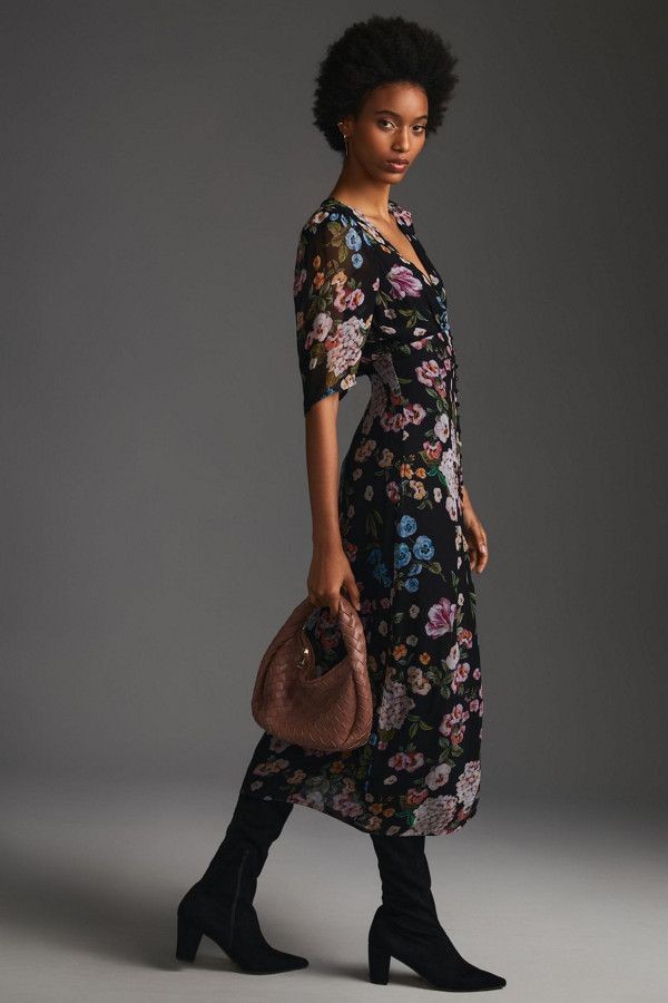 Margot Floral Midi Dress
