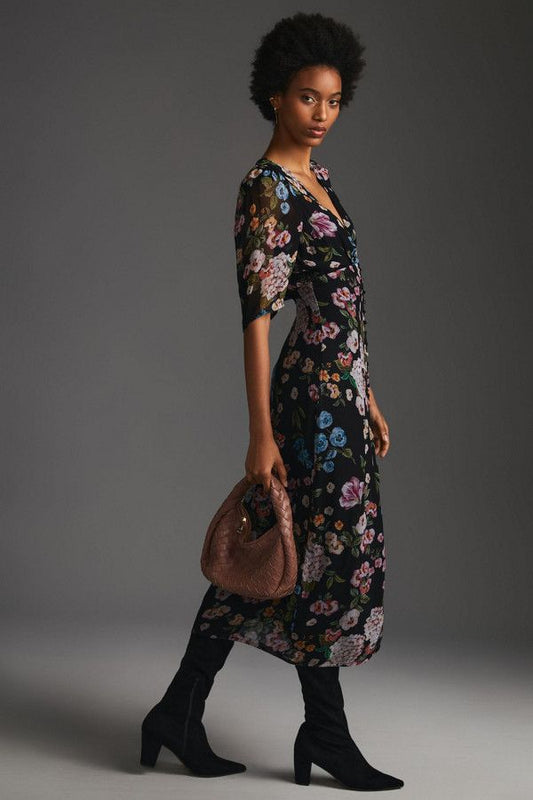 Margot Floral Midi Dress
