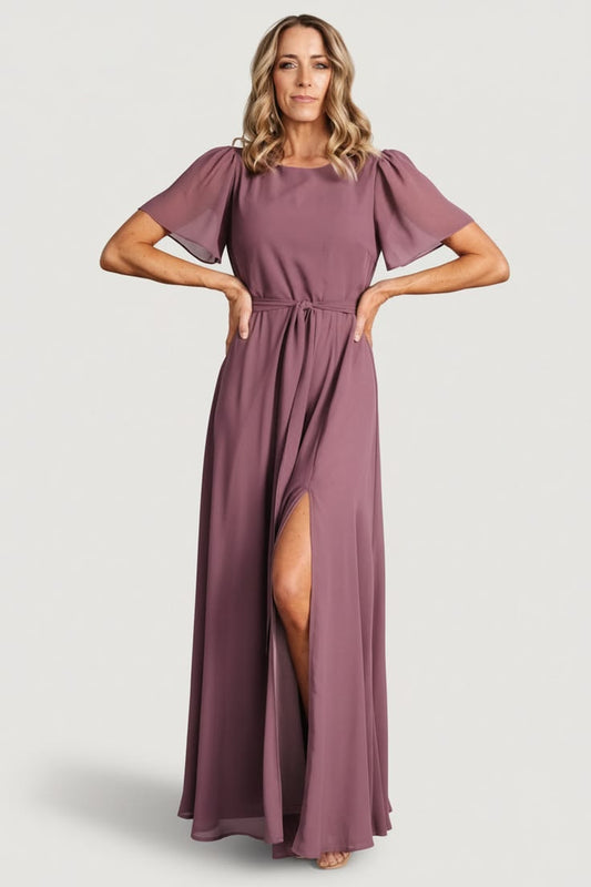 Naomi Vintage Plum Maxi Dress