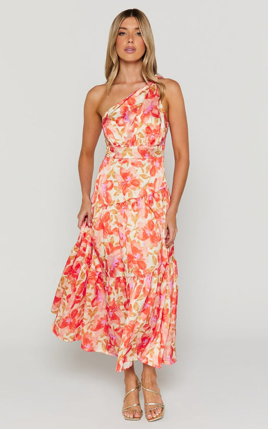 Georgine One-Shoulder Midi Dress