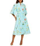 Carmen Garden Waltz Print Midi Dress