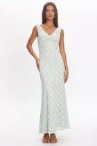 Sunshine Girl Crochet Maxi Dress Sage