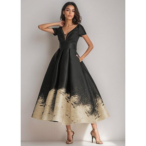 Margot Satin A-Line Cocktail Dress