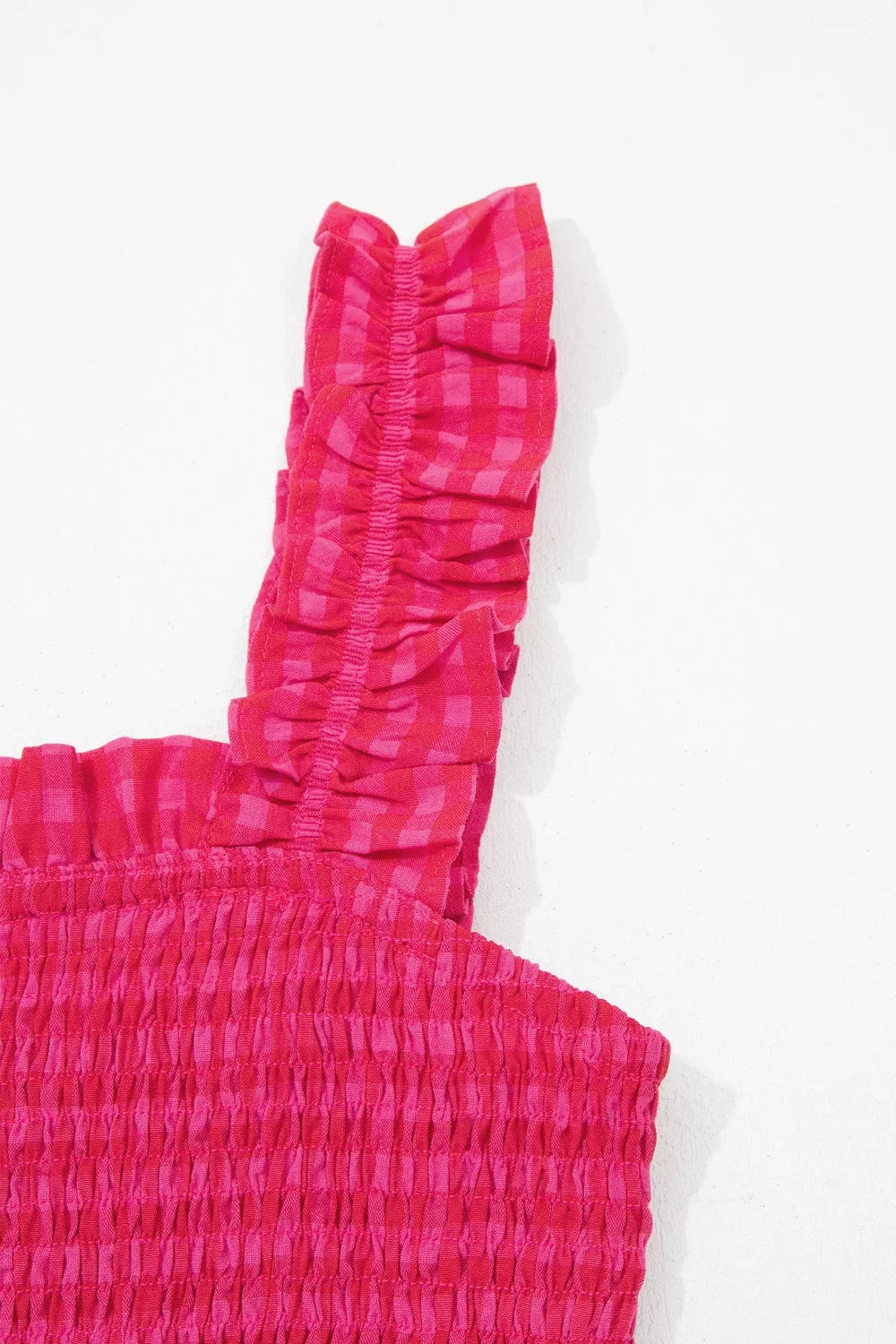 Deep Rose Margot Plaid Midi Dress in Deep Rose