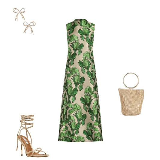 Beatrice Brocade Maxi Dress