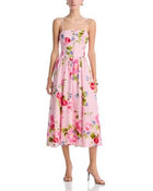 Arabella Floral Drop Waist Midi Dress