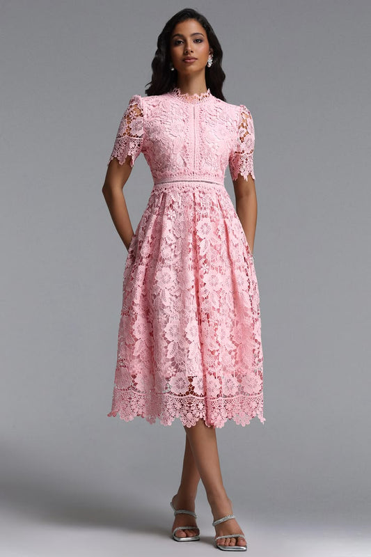 Valerie Floral Lace Midi Dress
