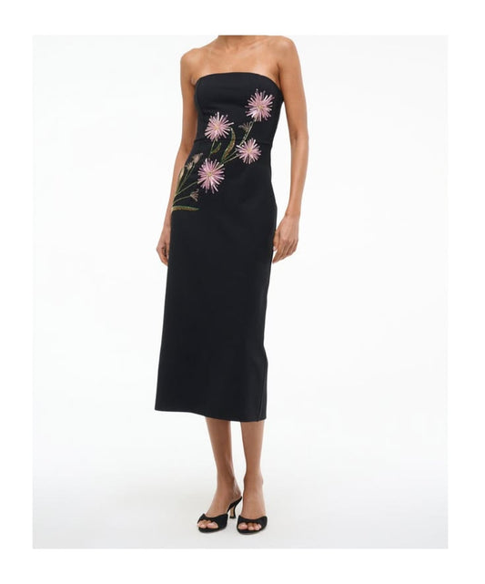 Ophelia Off-Shoulder Beaded Midi Dress